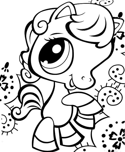 coloriage petshop poney